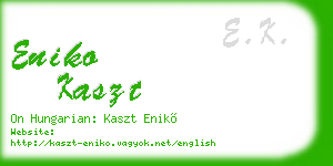 eniko kaszt business card